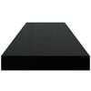 vidaXL Floating Wall Shelves 4 pcs High Gloss Black 80x23.5x3.8 cm MDF