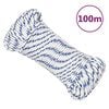 vidaXL Boat Rope White 4 mm 100 m Polypropylene