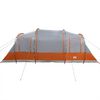 vidaXL Camping Tent Tunnel 4-Person Grey and Orange Waterproof
