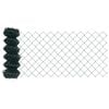 vidaXL Chain Link Fence 25 x 0.8 m Steel Green