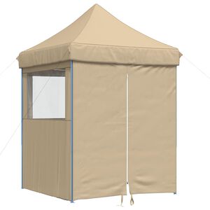 vidaXL Party Tent Folding Beige 200 x 200 x 306 cm Oxford Fabric