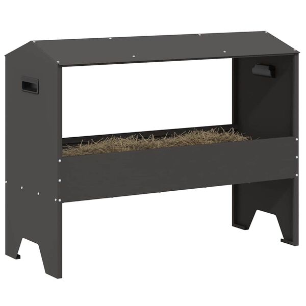 vidaXL Livestock Feeding Trough Black 79 x 35 x 62 cm