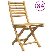vidaXL Folding Garden Chairs 4 pcs 43x54x88 cm Bamboo
