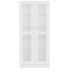 vidaXL Vitrine Cabinet White 82.5x30.5x185 cm Engineered Wood