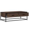 vidaXL Coffee Table Brown Oak 100x50x35 cm Engineered Wood and Metal