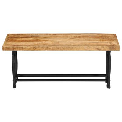vidaXL Coffee Table Solid Mango Wood and Cast Iron 110x60x47 cm