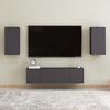 vidaXL 4 Piece TV Cabinet Set Grey Engineered Wood