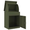 vidaXL Parcel Drop Box with Door Olive green 47.5 x 38 x 59 cm Steel