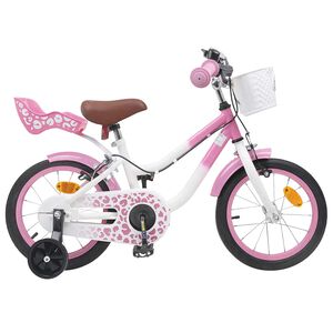 vidaXL Kids Bike 12 Inches for 2-4 Years Old Light Pink