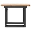 vidaXL Coffee Table O-Frame 50x50x35.5 cm Solid Wood Pine and Steel