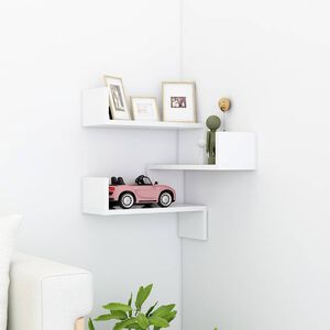 vidaXL Wall shelves Wall-Mounted White 40 x 40 x 49.5 cm