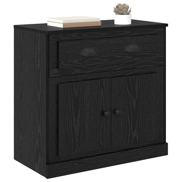 vidaXL Highboard Black Oak 70 x 35.5 x 67.5 cm Engineered Wood