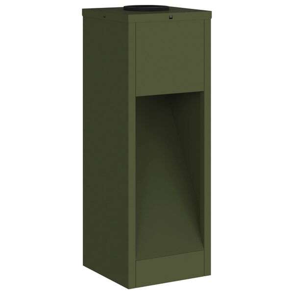 vidaXL Solar Led Pathway Light 2 pcs Olive Green Cold Rolled Steel