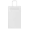 vidaXL Paper Bags 50 pcs with Handles White 21x11x36 cm