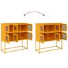 vidaXL Sideboard Mustard Yellow 100.5x39x107 cm Cold-rolled Steel
