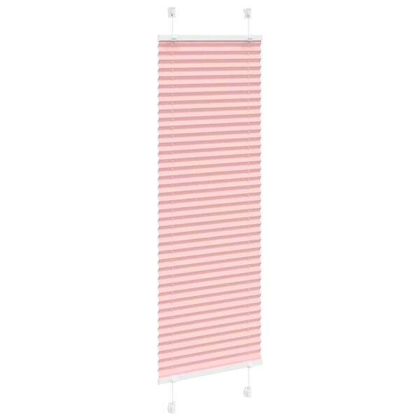 vidaXL Pleated Blind Pink 50x150 cm Fabric Width 49.4 cm Polyester