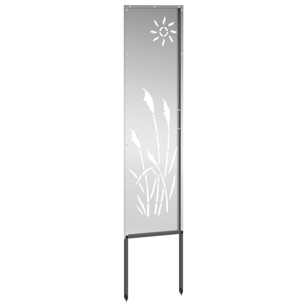 vidaXL Garden Privacy Screen Silver 32 x 140 cm Galvanised steel