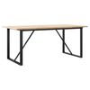 vidaXL Dining Table O-Frame 180x90x75.5 cm Solid Wood Pine and Steel