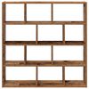 vidaXL Wall Cube Shelf 12 Compartments Old Wood Engineered Wood