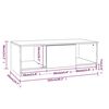 vidaXL Coffee Table Smoked Oak 102x50x36 cm Engineered Wood