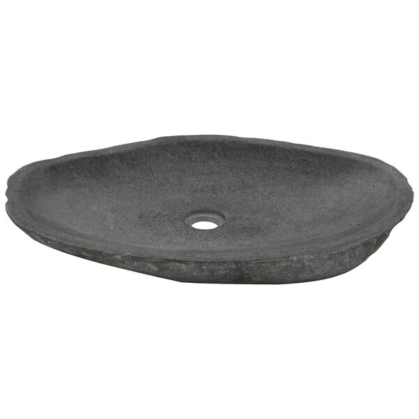 vidaXL Wash Basin River Stone Oval 60-70 cm