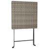 vidaXL Folding Bistro Table Grey 55x54x71 cm Poly Rattan