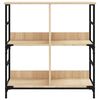 vidaXL Bookshelf Sonoma Oak 78.5x33x82 cm Engineered Wood