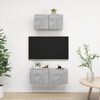 vidaXL 2 Piece TV Cabinet Set Concrete Grey Engineered Wood