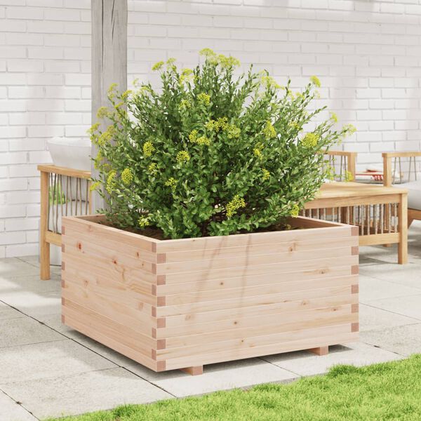vidaXL Garden Planter 90x90x49.5 cm Solid Wood Pine