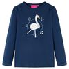 vidaXL Kids' T-shirt with Long Sleeves Navy Blue 116