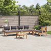 vidaXL Garden Sofa Set 5 pcs Brown and Grey