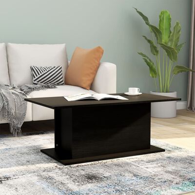 vidaXL Coffee Table Black 102x55.5x40 cm Engineered Wood