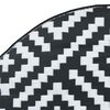 vidaXL Outdoor Carpet ARAKIL White and Black Ø200 cm PP