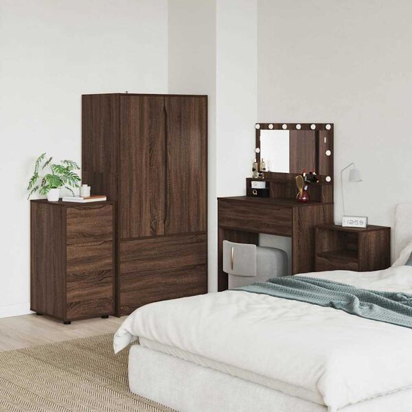 vidaXL Storage Cabinet Brown Oak 40 x 48 x 81 cm Engineered Wood