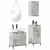 vidaXL Bathroom Furniture Set 3 pcs Concrete grey Engineered wood