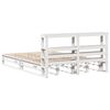 vidaXL Bed Frame without Mattress White 150x200 cm King Size Solid Wood Pine