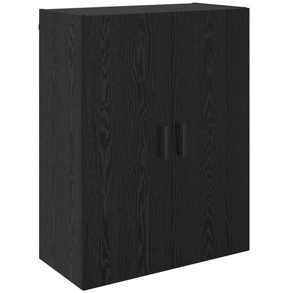 vidaXL Wall-Mounted Cabinet 2 pcs Black Oak 69.5 x 34 x 90 cm