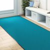 vidaXL Doormat Other Cyan and Black 120 x 400 cm Polyamide and PVC