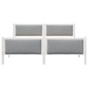 vidaXL Bed Frame with Headboard Light Grey 200 x 200 cm Fabric