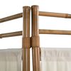 vidaXL Folding 4-Panel Room Divider Bamboo and Canvas 160 cm