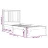 vidaXL Bed Frame without Mattress Solid Wood Small Single