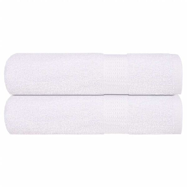 vidaXL Bath Towels "FROGN" 2 pcs White 100x150 cm 360 gsm