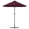 vidaXL Garden Parasol Bordeaux red 370 x 197 x 239 cm