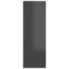 vidaXL TV Cabinets 2 pcs High Gloss Grey 30.5x30x90 cm Engineered Wood