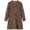 vidaXL Kids'Dress with Long Sleeves Navy 116