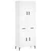 vidaXL Highboard White 69.5x34x180 cm Engineered Wood
