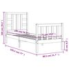vidaXL Bed Frame without Mattress Small Single Solid Wood Pine