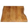 vidaXL Table Top 110x60x3.8 cm Live Edge Solid Wood Mango