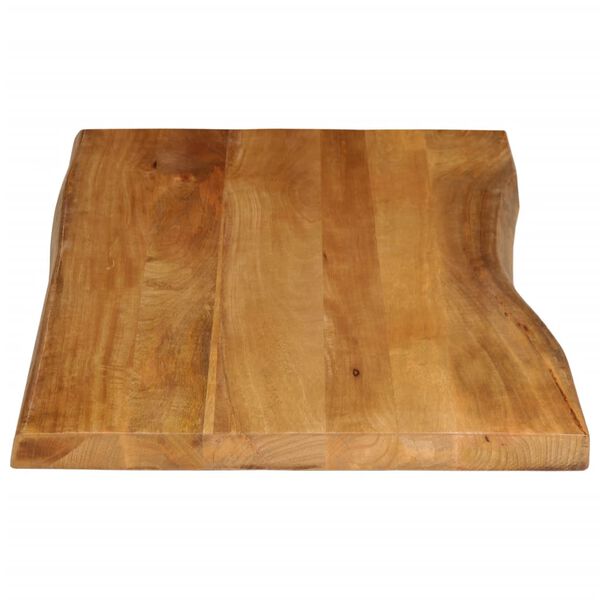 vidaXL Table Top 110x60x3.8 cm Live Edge Solid Wood Mango