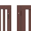 vidaXL Dog Gate with Door Foldable 15 Panels Brown 750 cm Poplar Wood